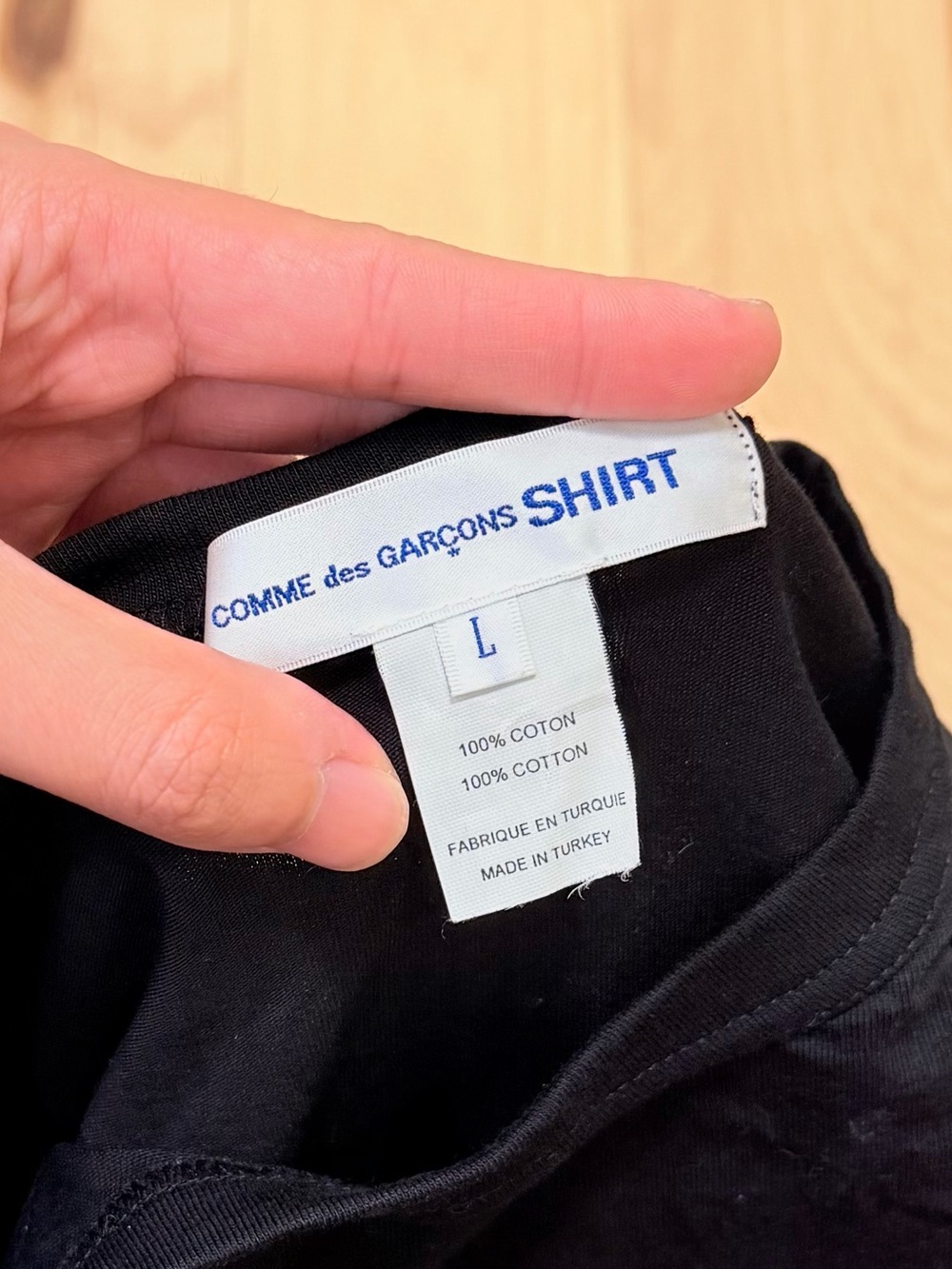 Comme Des Garçons Logo Print Long Sleeve Shirt - Picture 3 of 7